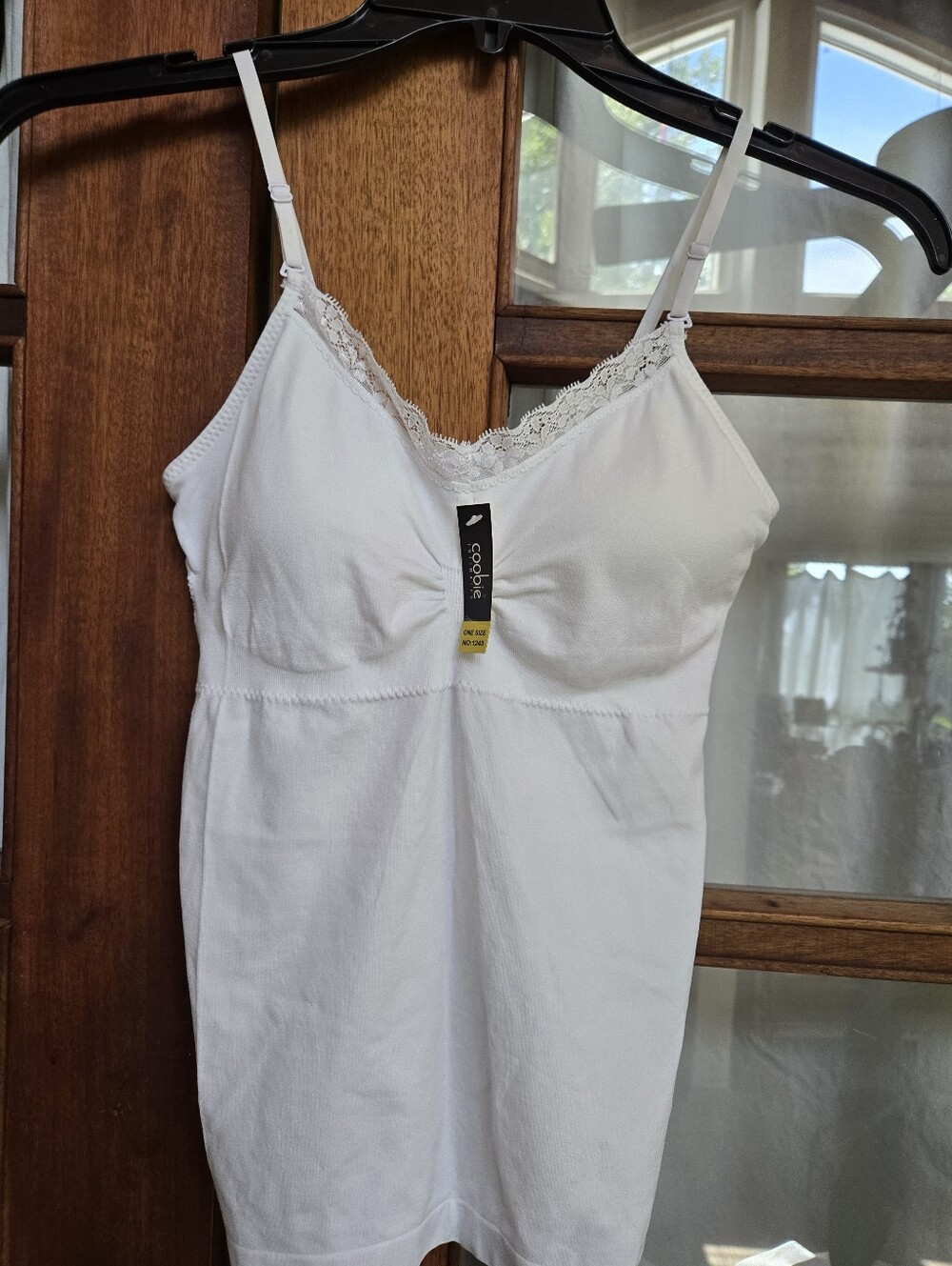 Coobie Women's White Lace-Trim  Camisole